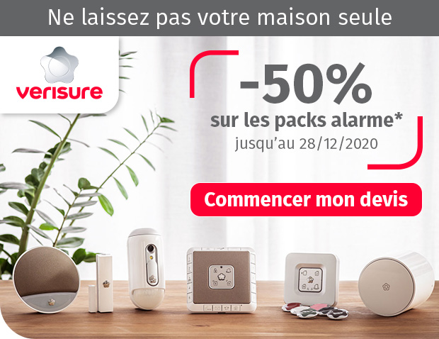 Ne laissez pas votre maison seule - -50% sur les packs alarme*