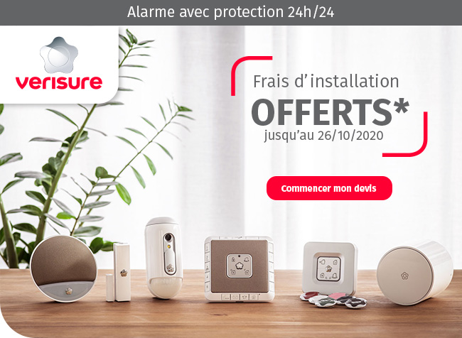 Verisure - Frais d'installation offerts* jusqu'au 26/10/2020 - Commencer mon devis