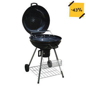 Barbecue charbon de bois 'Midnight' - 68 x 58 x 90 cm - Noir