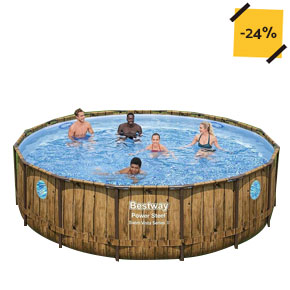 Piscine tubulaire - Ronde - Echelle et bâche