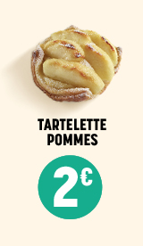 Tartelette pommes 2€